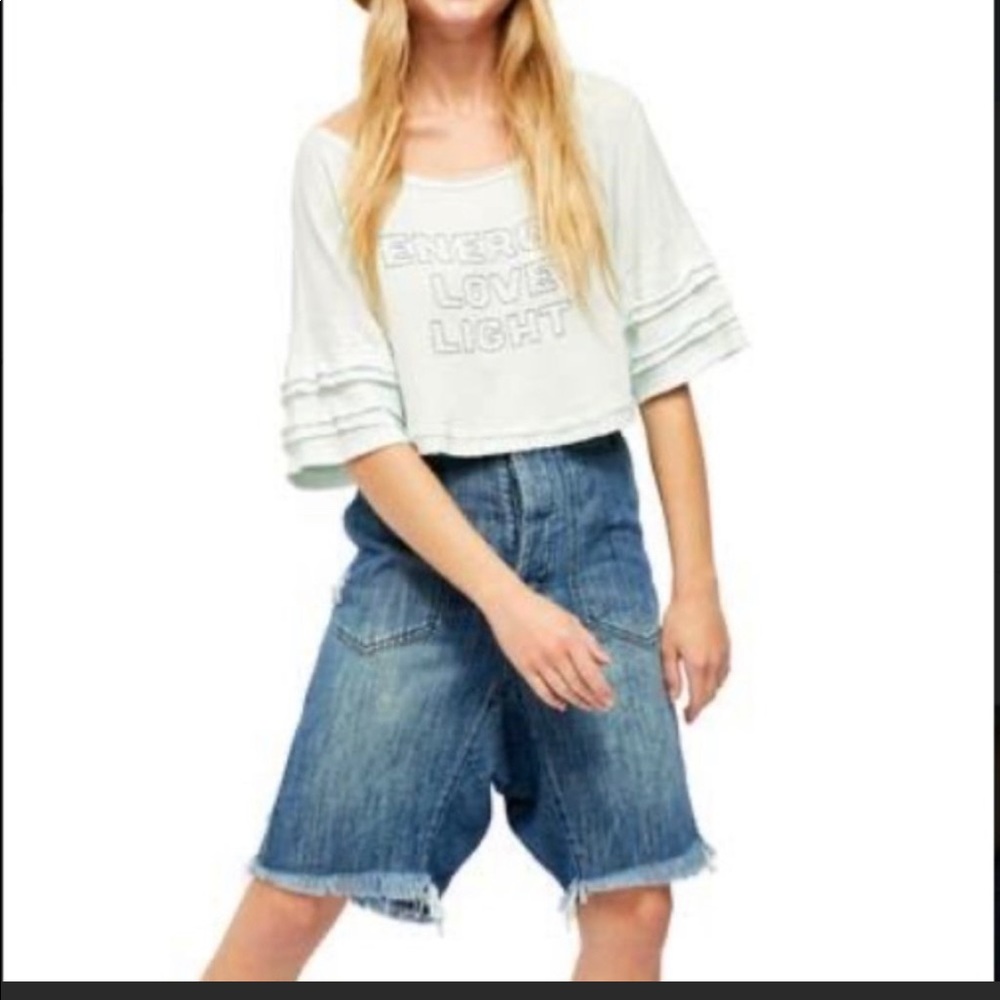 Free People Legend Blue Jean Shorts NWT Size 2